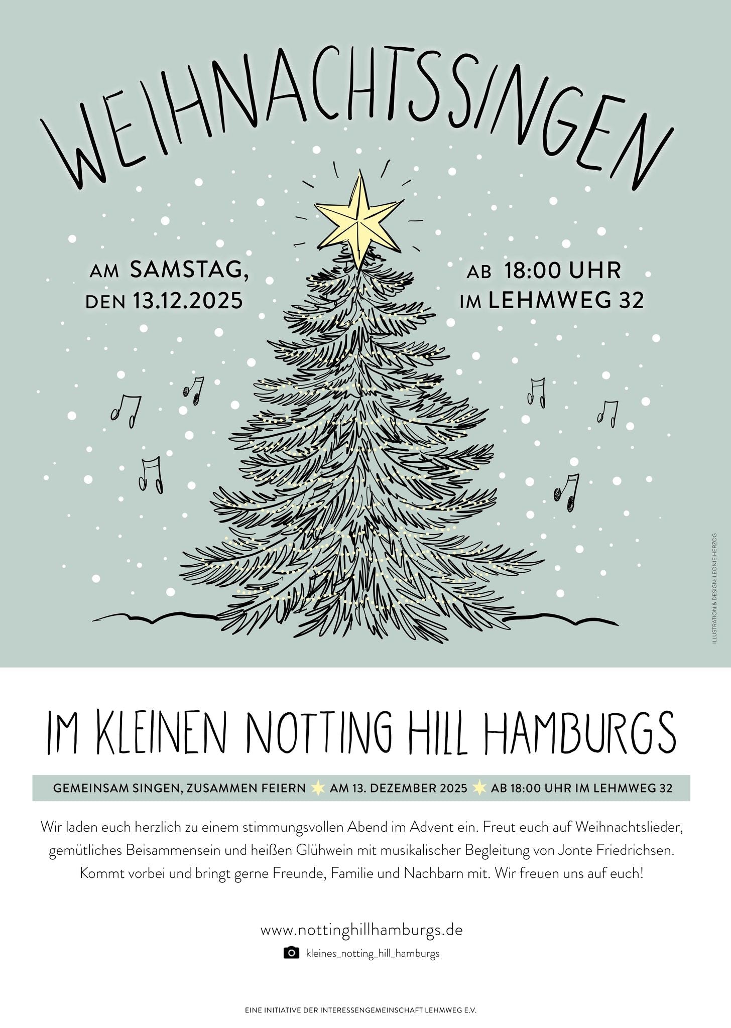 Weihnachtssingen im „Kleinen Notting Hill“ Hamburg: