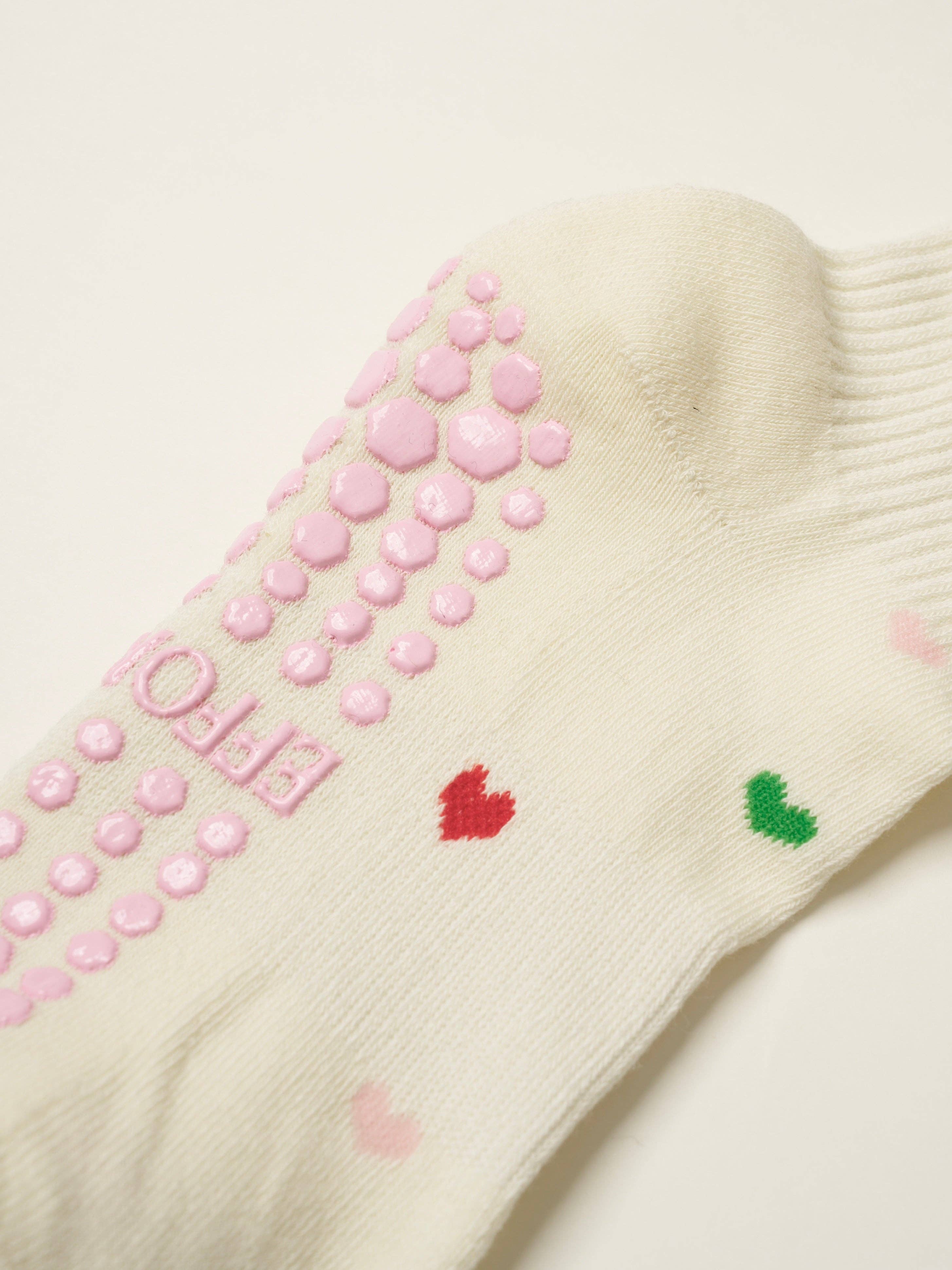 💕 Mini Herz Blütenblatt Griffsocke, Pilates-Socken