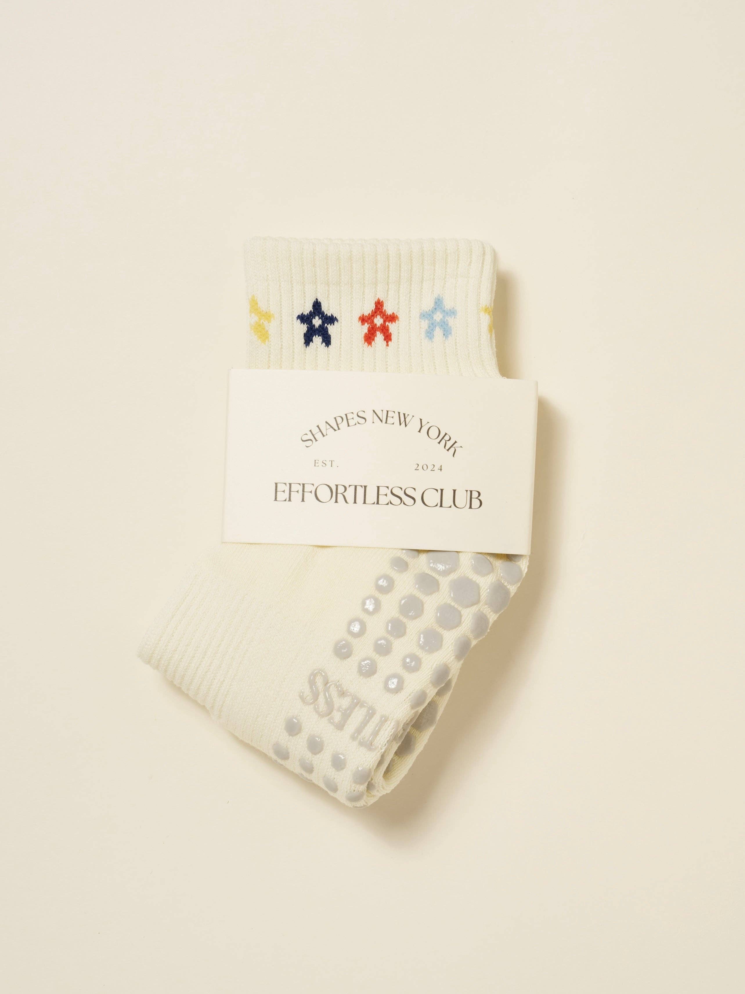 🌼 Gekürzte Crew Grip Socke - Mini-Blume