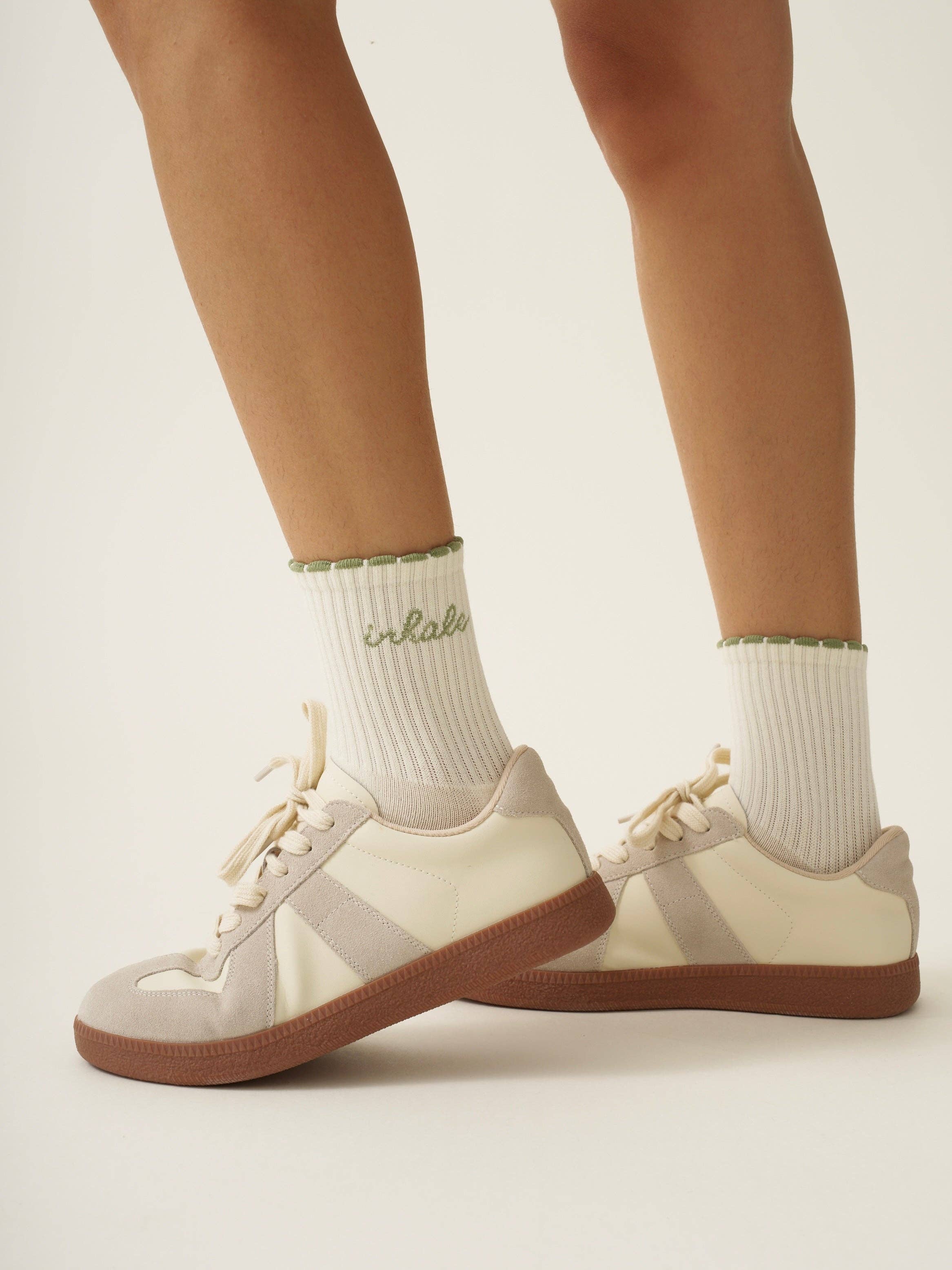 🧘🏼♀️ Einatmen Ausatmen Griffsocke, Pilates-Socken