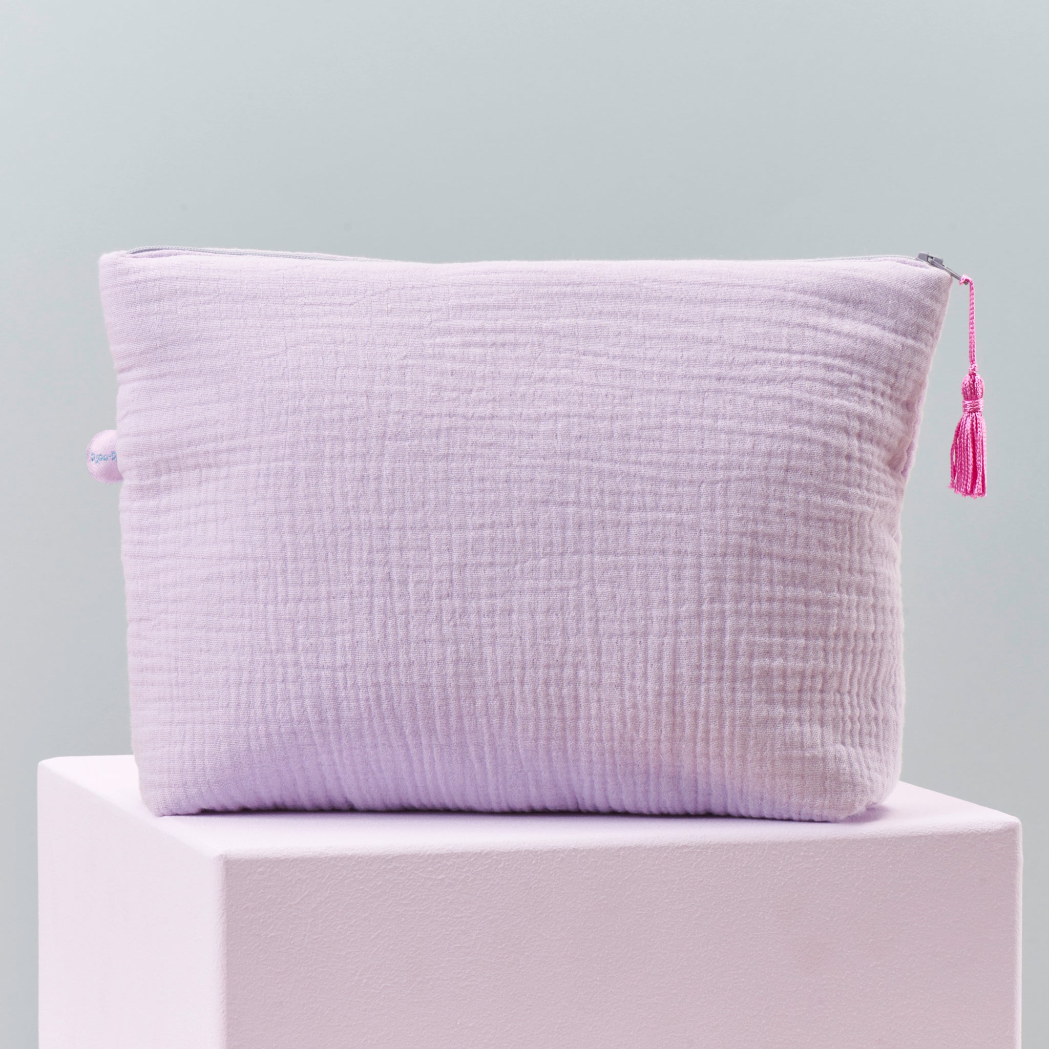 Geschenkset – personalisierte Kulturtasche und Swaddle zur Baby Shower oder Geburt