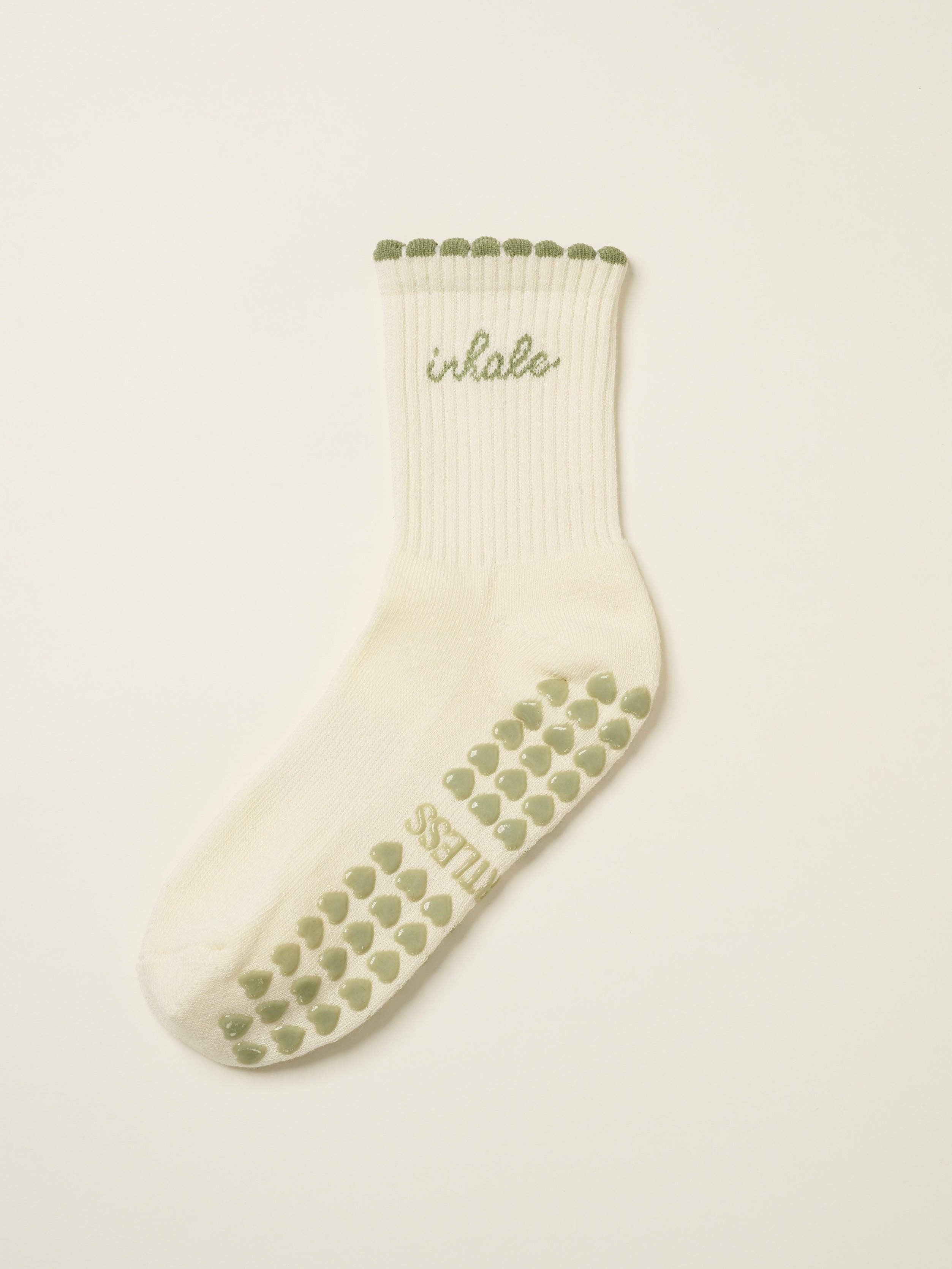 🧘🏼♀️ Einatmen Ausatmen Griffsocke, Pilates-Socken