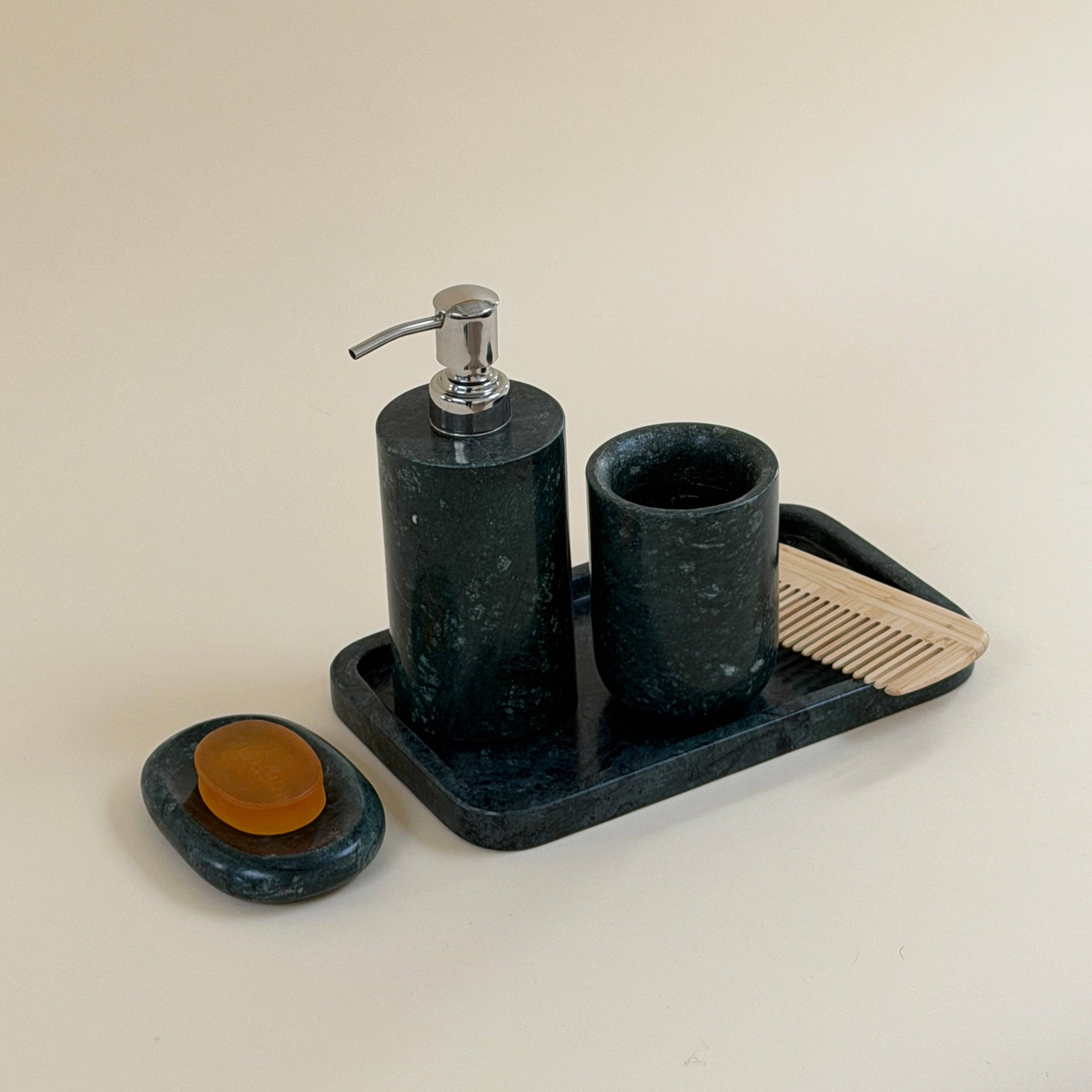 Grünes Marmortablett „Ritual“