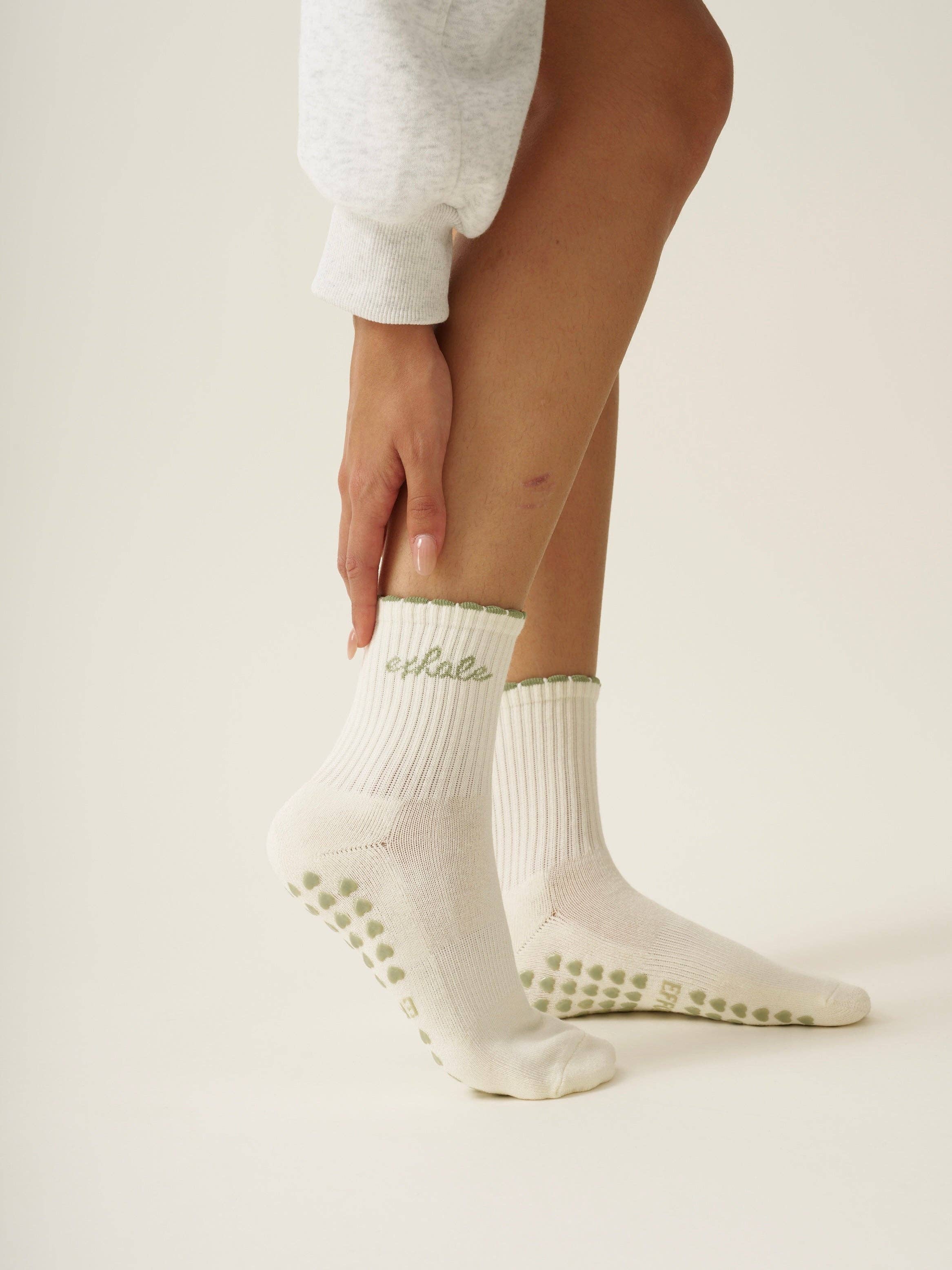 🧘🏼♀️ Einatmen Ausatmen Griffsocke, Pilates-Socken