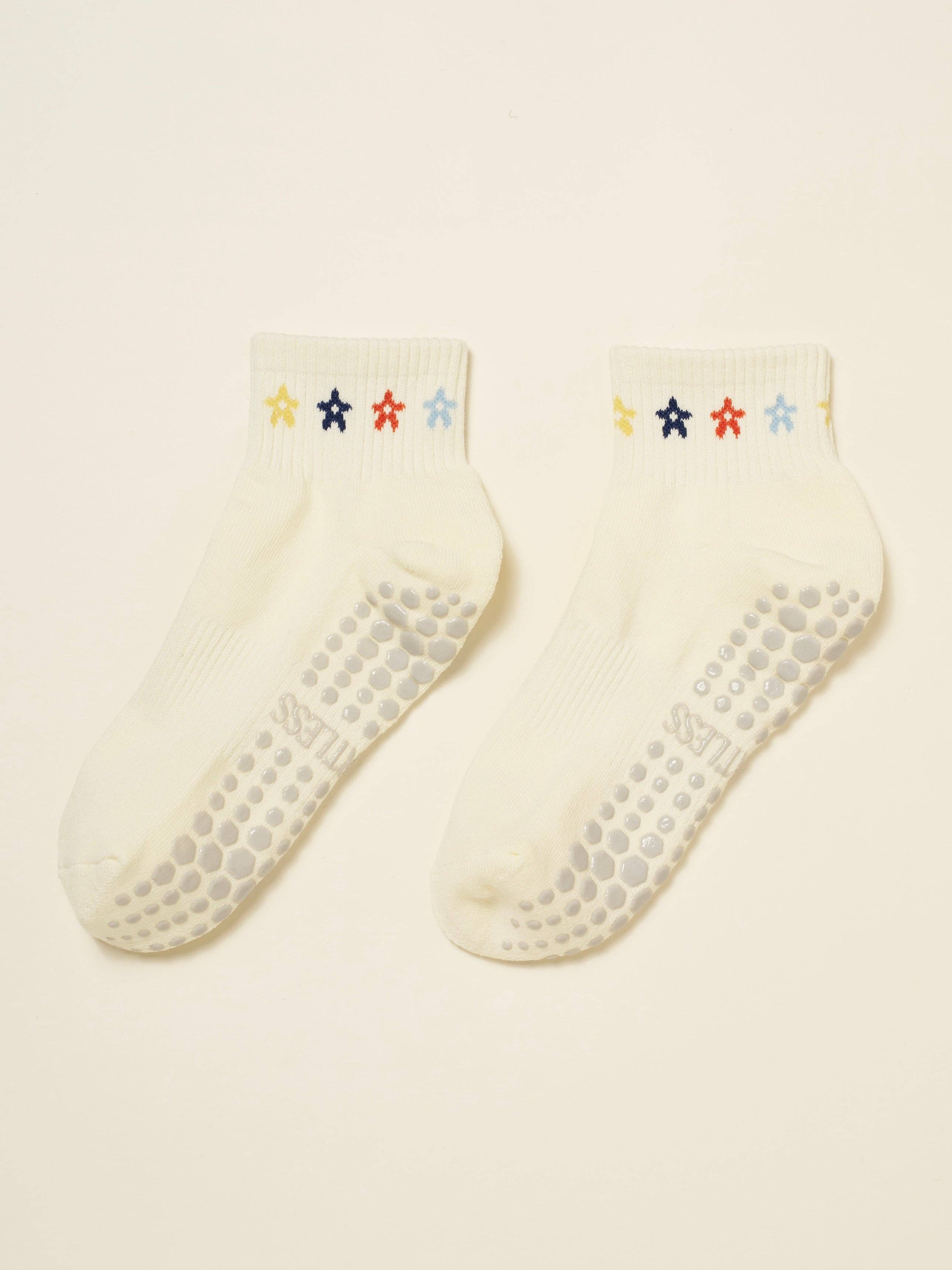 🌼 Gekürzte Crew Grip Socke - Mini-Blume