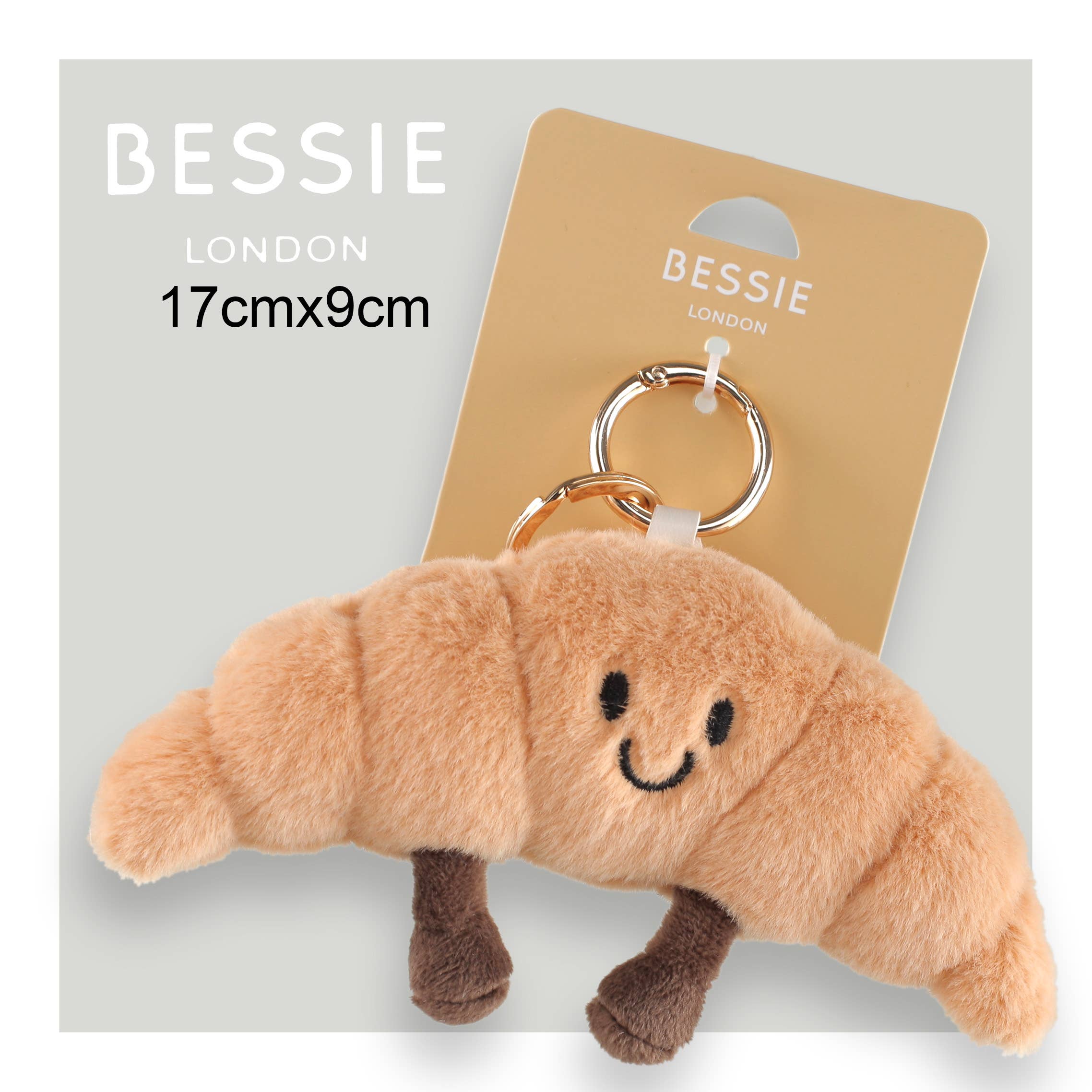 Plüsch Croissant Taschenanhänger