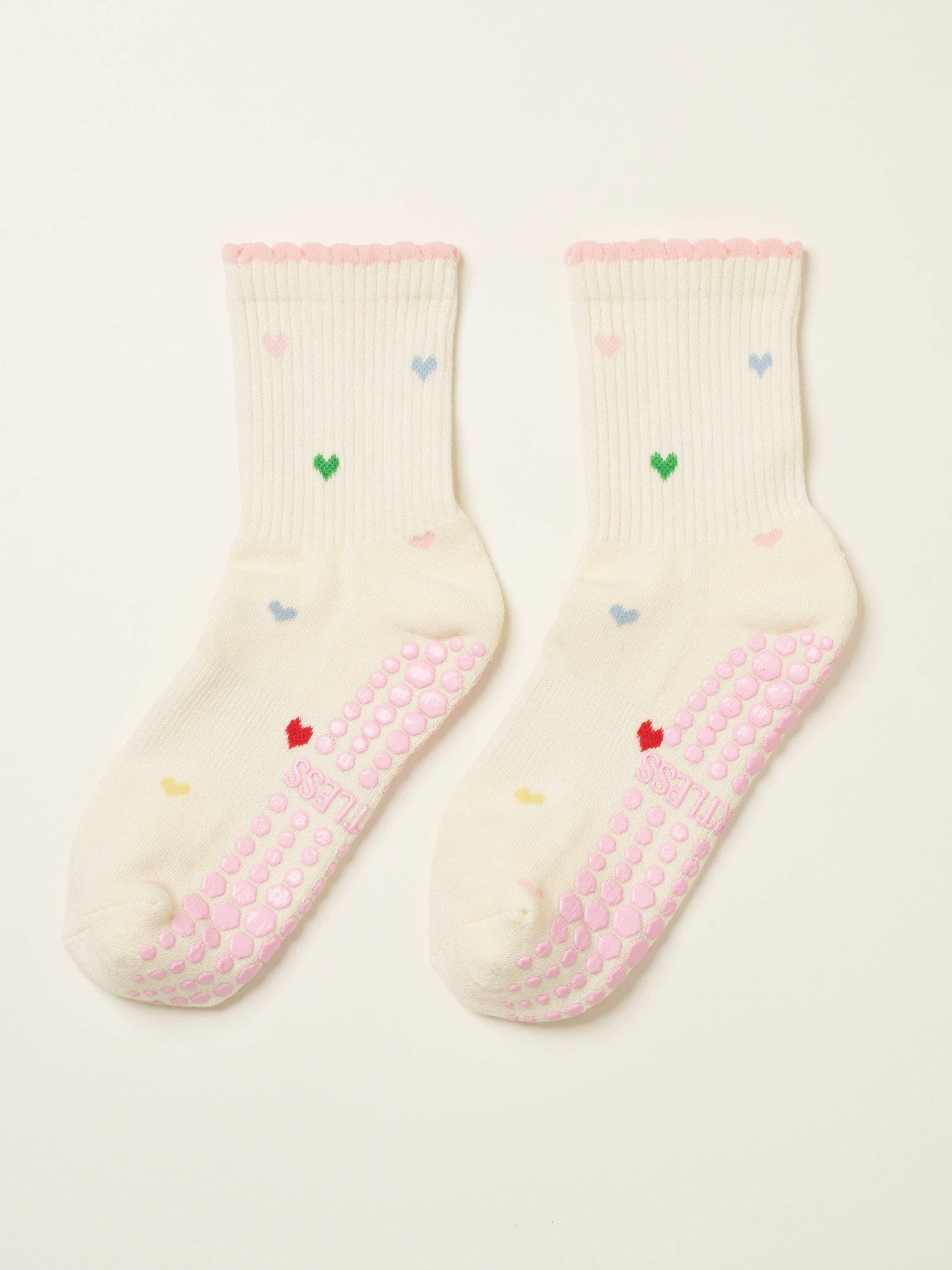 💕 Mini Herz Blütenblatt Griffsocke, Pilates-Socken